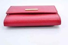 Burberry Nova Check Tri-Fold Wallet Leather Red — photo 6