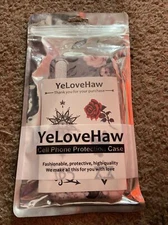 YeLoveHaw iPhone XS Silicone Cell Phone Case - Gray with Pink Roses Flowers