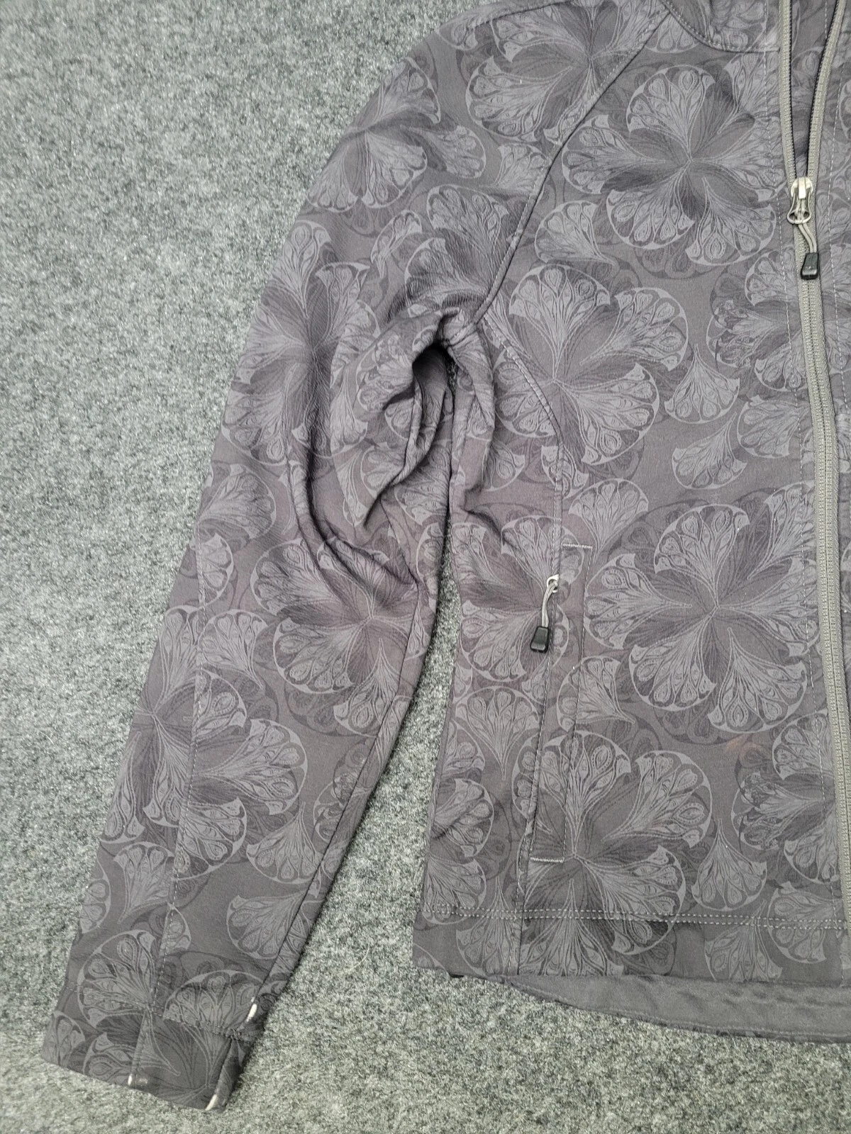 north-face apex bionic softshell outdoor floral gray jacket