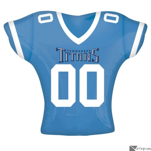Tennessee Titans Football Jersey Super Shape Foil Balloon, 26", Blue White Red - Picture 1 of 2