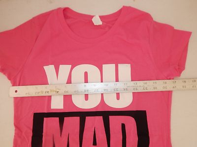 T-shirt Femme Juniors - YOU MAD BRO - HOT PINK - Taille Large - Graphique