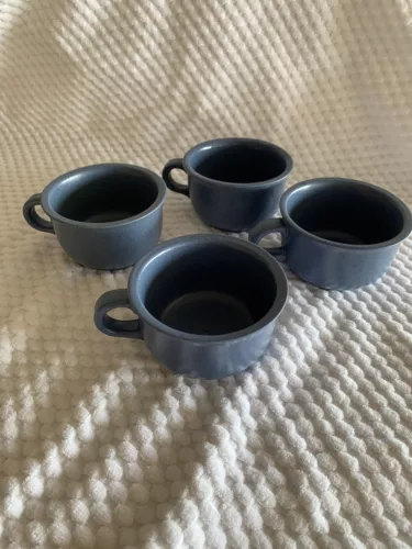 DANSK Mesa Sky Blue Coffee/Tea Cups set of 4 Vintage