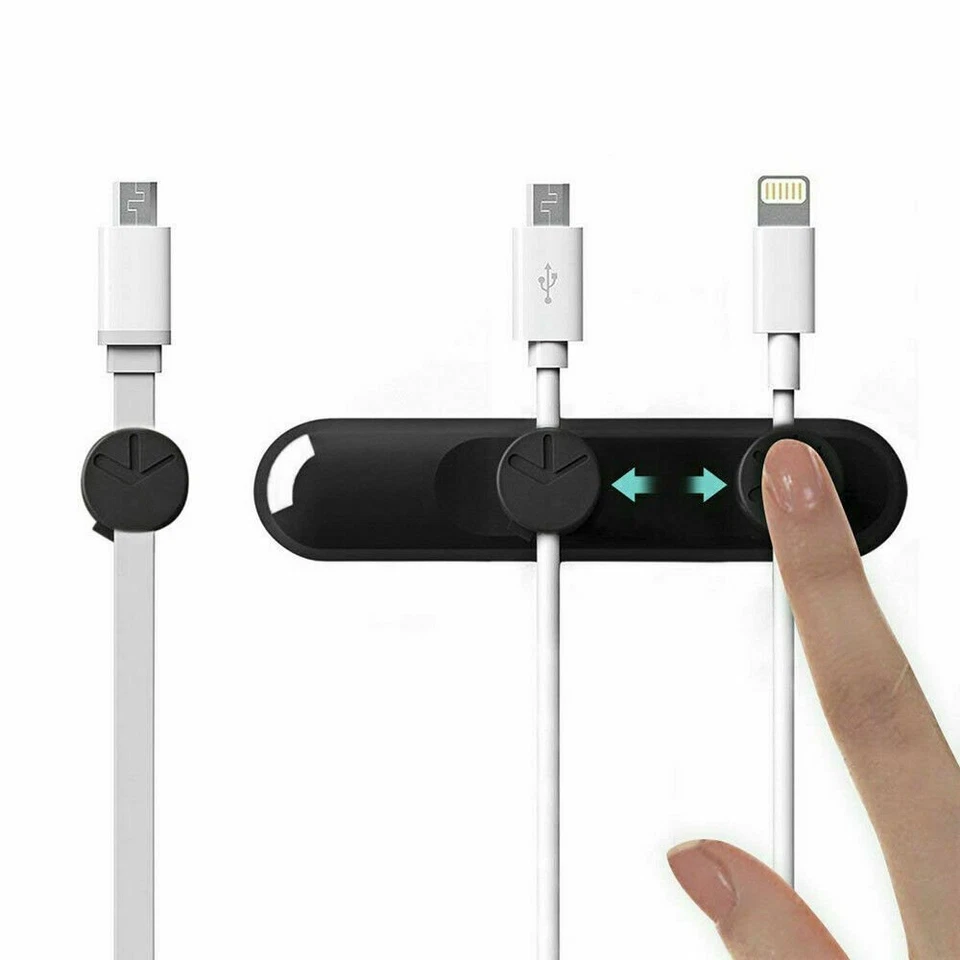 Line Holder Cable Clip Organizer Magnetic Wire Cord Management Desktop Winder - Image 2 of 4