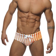 Men's Gradient Polka Dots Swim Briefs Swimwear Bikini Surf Beach Shorts Swimsuit