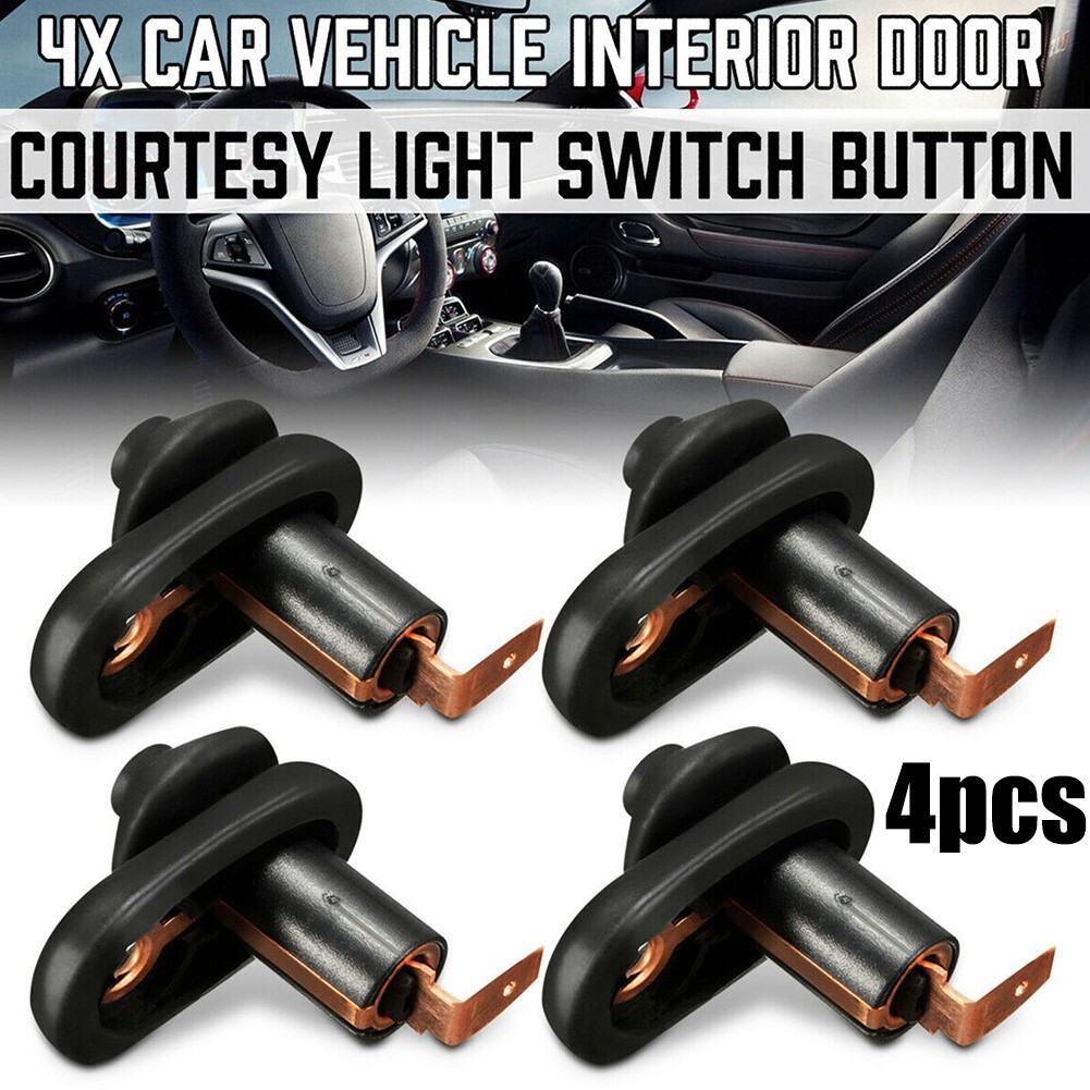 4*-Universal Car Vehicle Interior Door Courtesy Light Lamp-Switch Button Part AU