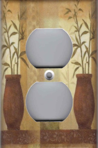 LUCKY BAMBOO IN CLAY POT ASIAN HOME WALL DECOR LIGHT SWITCH PLATES AND OUTLETS - Picture 10 of 30