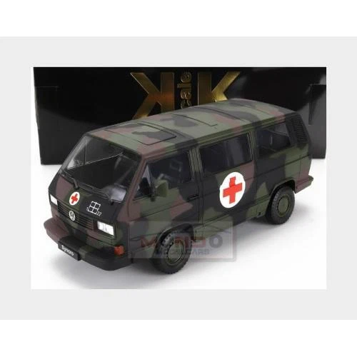 1:18 KK SCALE Volkswagen T3 Bus German Army Ambulance Camoufl.1987 KKDC180969S - Photo 2/2