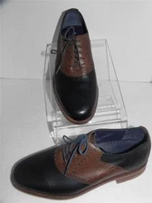 Cole Haan Carter Saddle Black Dark Brown c10897 Mens 8