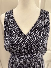 Old Navy Women’s Dress  Polka Dots  Blue Sleeveless Size XS