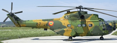 IAR-330 Romania AF Attack Helicopter Mahogany Kiln Wood Model Large New