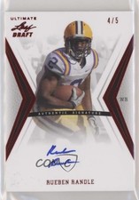 2012 Ultimate Leaf Draft Red 4/5 Rueben Randle #RR1 Auto 0s3