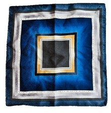 Vintage 100 Silk Pocket Square Hand Made In Korea 10.5  X 10.5  