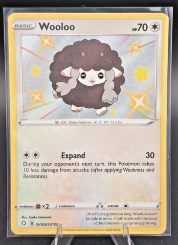 2021 Pokemon Shining Fates Shiny Vault Wooloo Shiny Rare SV103/SV122 NM