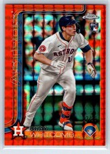 2025 Topps Chrome Orange Geometric Refractor Shay Whitcomb RC #7/25 🔥 Astros