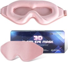 Sleep Mask for Men Women,Upgraded 3D Deep Contoured 1 Count Pack of 1 , Pink