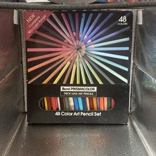 Lápices artísticos Berol de plomo grueso profesional de 48 colores Prismacolor de la década de 1990 raros