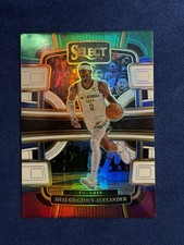 2023-24 Select Concourse Green White Purple #57 Shai Gilgeous-Alexander NBA Card