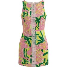 Lilly Pulitzer for Target Shift Dress Women XL Pink Flamingo Tropical Preppy