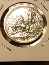 Splendida 2 LIRE QUADRIGA BRIOSA - 1916 - ARGENTO VITTORIO EMANUELE III