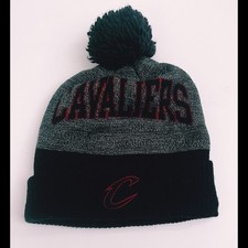 Cleveland Cavaliers NBA Cuffed Knit Beanie Hat With Pom By Mitchell and Ness