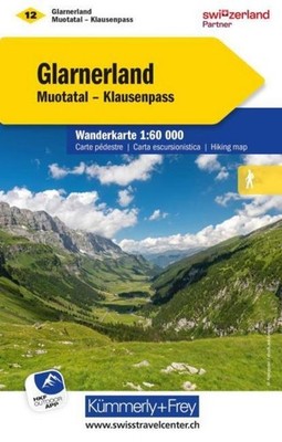 KuF Schweiz Wanderkarte 12 Glarnerland - Walensee 1 : 60 000 9783259022122