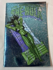 2023 Marvel SENSATIONAL SHE-HULK #1 ~Adam Hughes virgin foil variant ~nice shape