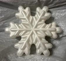 White 8  Plastic Snowflake Decoration