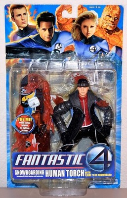 Vintage Marvel Fantastic 4 Light Up Human Torch Figur ToyBiz #Neu & OVP# 2005