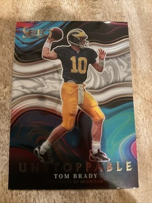 Tom Brady 2022 Select Draft Picks #US-TB Unstoppable Silver Prizm Michigan