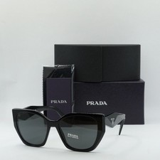 New PRADA PR19ZS 1AB5S0 Black/Dark Grey 55-17-145 Sunglasses