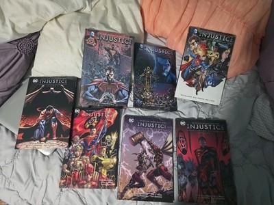NEW DC COMICS INJUSTICE Gods Among Us Comic Book Lot 7 HC Books Superman Batman 