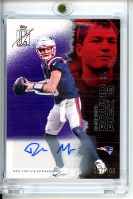 2025 Topps Signature Class #CA-22 Drake Maye Class Action Purple #/100