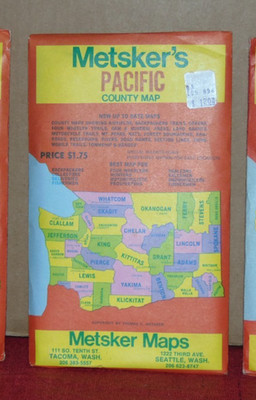 Early 1960's Metsker Map of Pacific County, Washington
