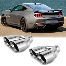 For Ford Mustang 1994-2024 2.5 To 3.5 Od Quad Exhaust Tips Polished Stainless For Ford Mustang 1994-2024 2.5 To 3.5 Od Quad Exhaust Tips Polished Stainless