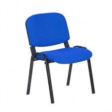 Sedia Attesa Imbottita Ufficio Studio Riunione Ospiti Tessuto 55x42x77 cm