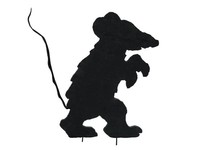 INNA-Glas Deko Halloween Spooky Mouse, Schwarz, 56Cm