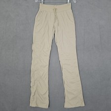 The North Face Aphrodite 2.0 Pants Womens XS Beige Elastic Waist Hiking Stretch