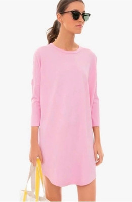 NEW Tuckernuck Pomander Place Pink~Sue~Rayon Knit Oversized Dress Sz. M/L
