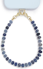 Natural Stone Phone Charm, Beaded Healing Phone Wrist Strap, Handmade Cellphone