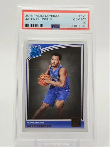 JALEN BRUNSON 2018-19 DONRUSS RATED ROOKIE GEM MINT KNICKS RC PSA 10 Q3325