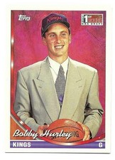 BOBBY HURLEY 1993-94 TOPPS ROOKIE CARD NEAR MINT+ CONDITION. rookie card picture