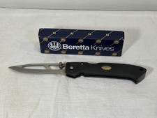 Vintage Beretta Airlight K-air-1 Pocket Knife Seki Japan Plain Edge Black W Box