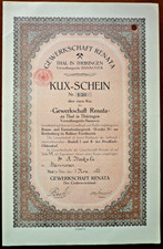 Związek zawodowy Renata, Thal w Turyngii siedziba Hannover Kux 1913 OU