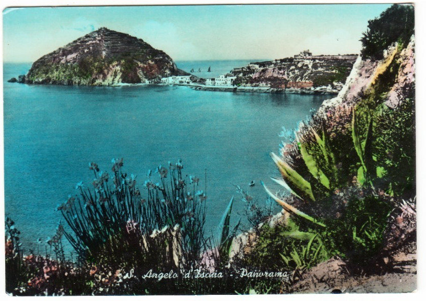 26-04031 - ISCHIA NAPOLI - PANORAMA SANT'ANGELO VIAGGIATA 1950