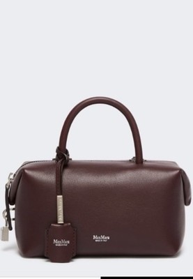 MaxMara  natural leather holdall Small   bag - Bordeaux