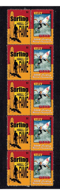 Kelly Slater 2008 Surf W/C Hall Of Fame Mint Stamps 2