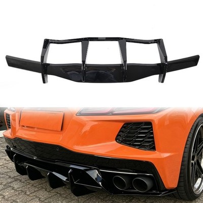 Rear Diffuser Spoiler Glossy Black for 2020-2026 Chevy Corvette C8 Stingray Z51