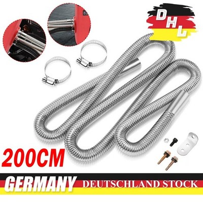 200CM φ25mm Rohr Abgasschlauch Abgasrohr Flexrohr Edelstahl Webasto Standheizung