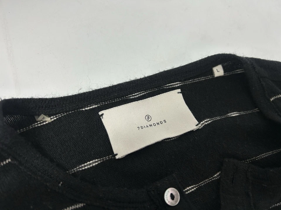 Camisa Suéter 7 Diamantes Henley Rayas Pintores Primitivos Para Hombre Grande Foto 4 de 4