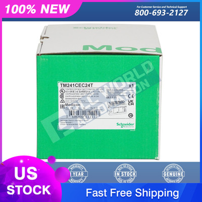Schneider Electric TM241CEC24T Modicon M241, PNP Transistor Outputs, Brand New